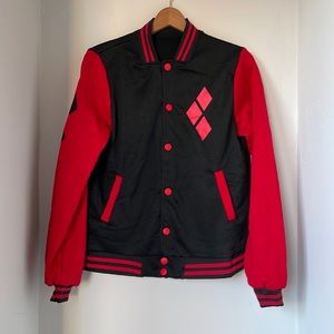Harley Quinn bomber jacket, size small, new without tags NWOT